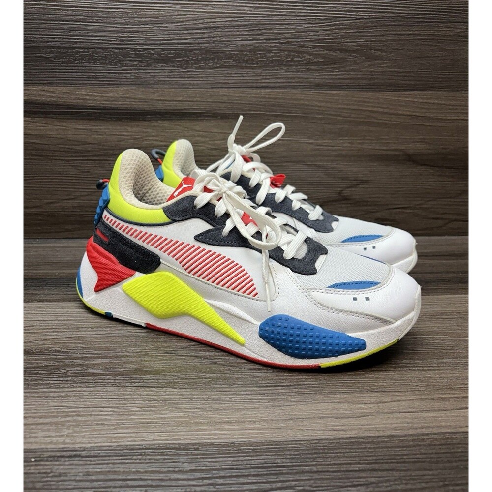 PUMA RS-X Goods Men’s 8.5 White Yellow Blue Red Multicolor 386897-01